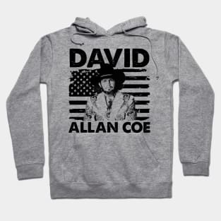 Retro American Flag Allan Coe Music Gift Hoodie